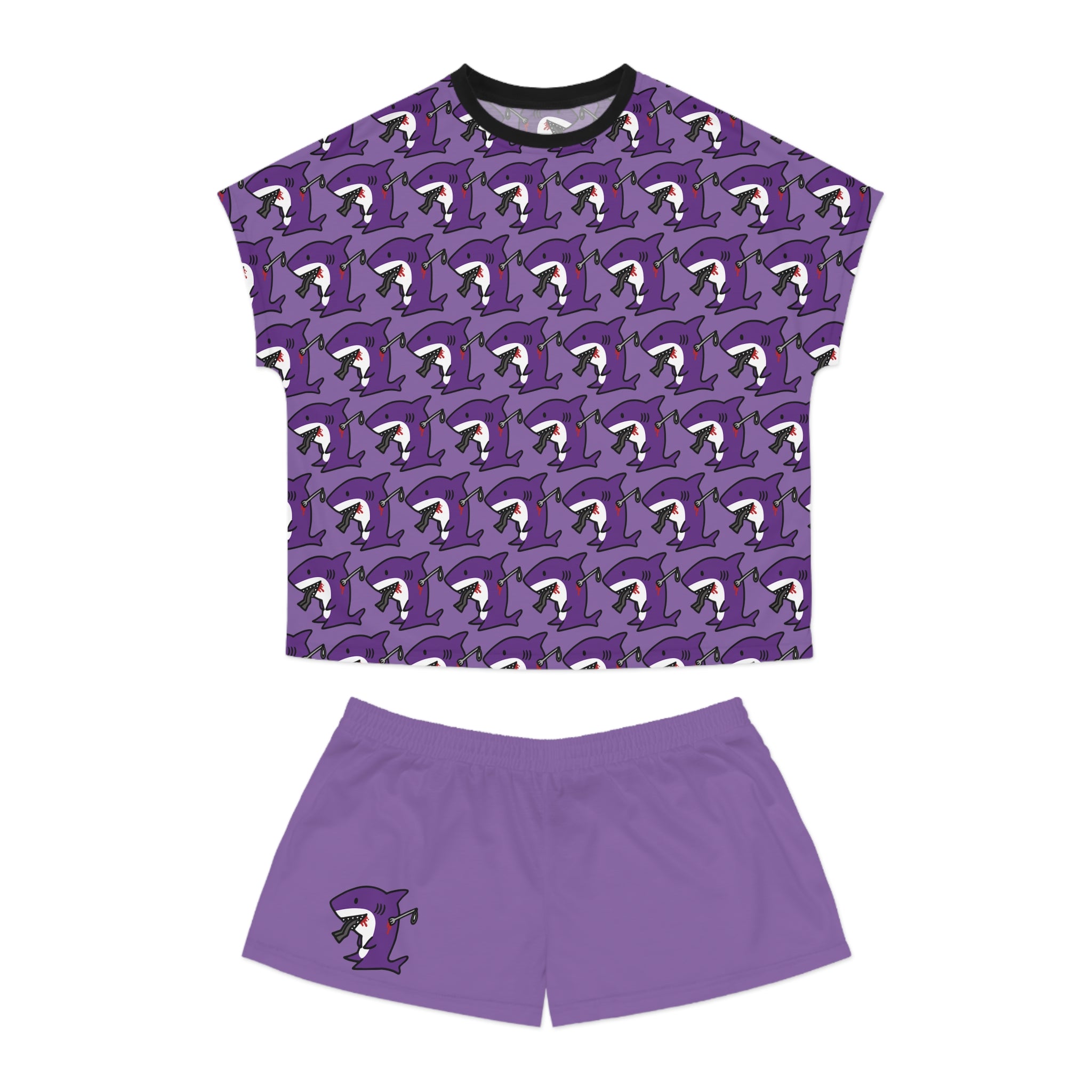 Slit Gill Purple Pajama Set